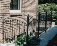 Stairwell fence with gate