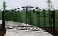tapered bottom out swing gate