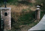 Driveway pillar fence