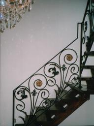 stock scroll and leaf rail