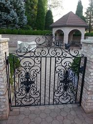 galvanized scroll gate