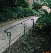 simple rail with offset posts