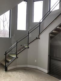 cable rail on winder stair
