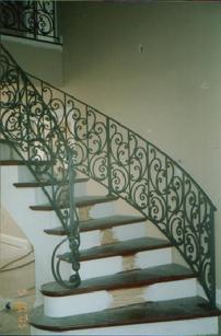 stock scroll ornamental iron railing