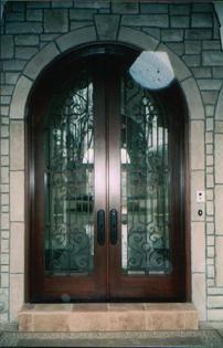 entrance door steel forged grill