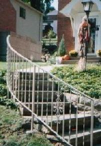 curved rail in dirt