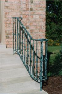 VOLUTE RAIL WITH VERDE FINISH