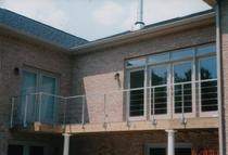CONTEMPORARY ALUMINUM AND STAINLESS STEEL CABLE RAILING
