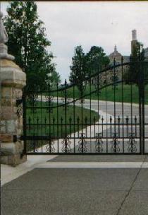 wrought iron driveway gate